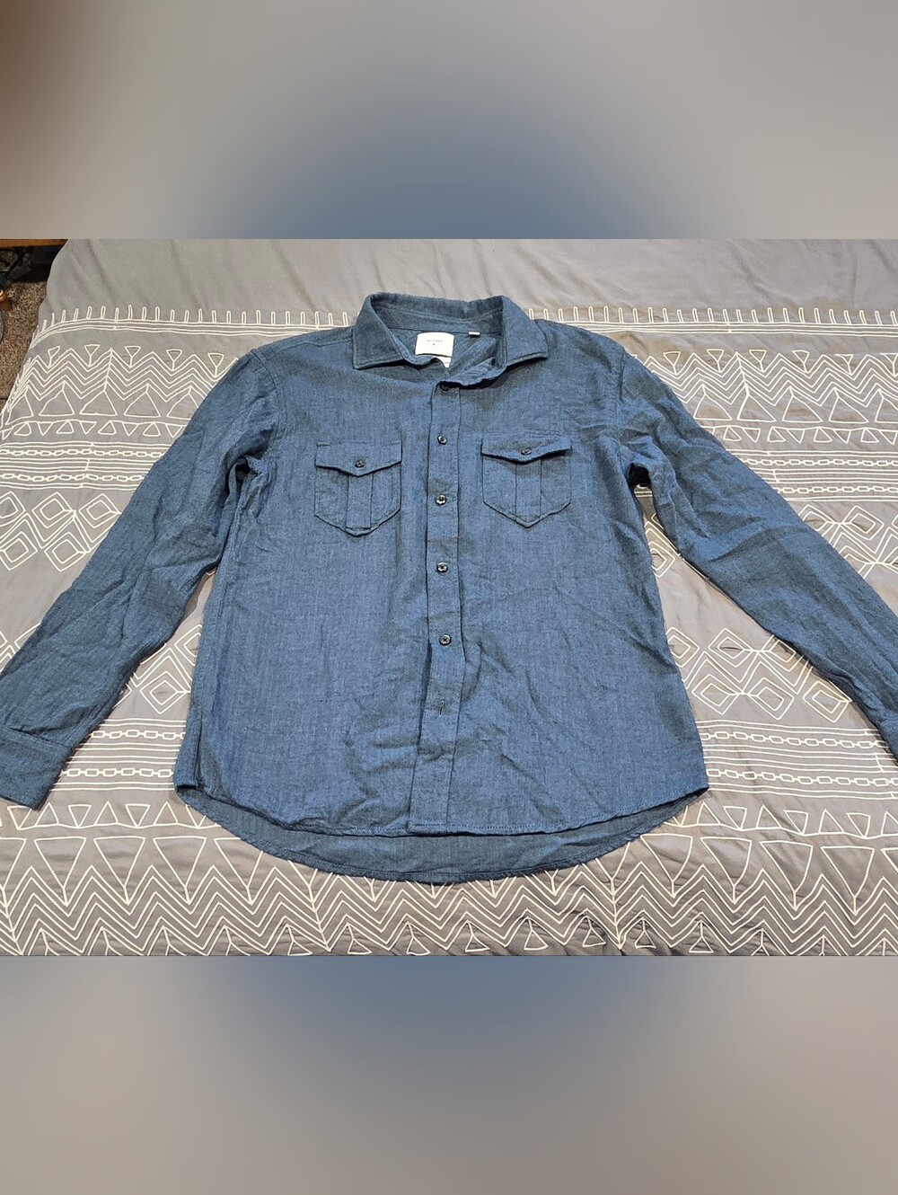 Billy Reid Herringbone Scout Shirt Size Medium
